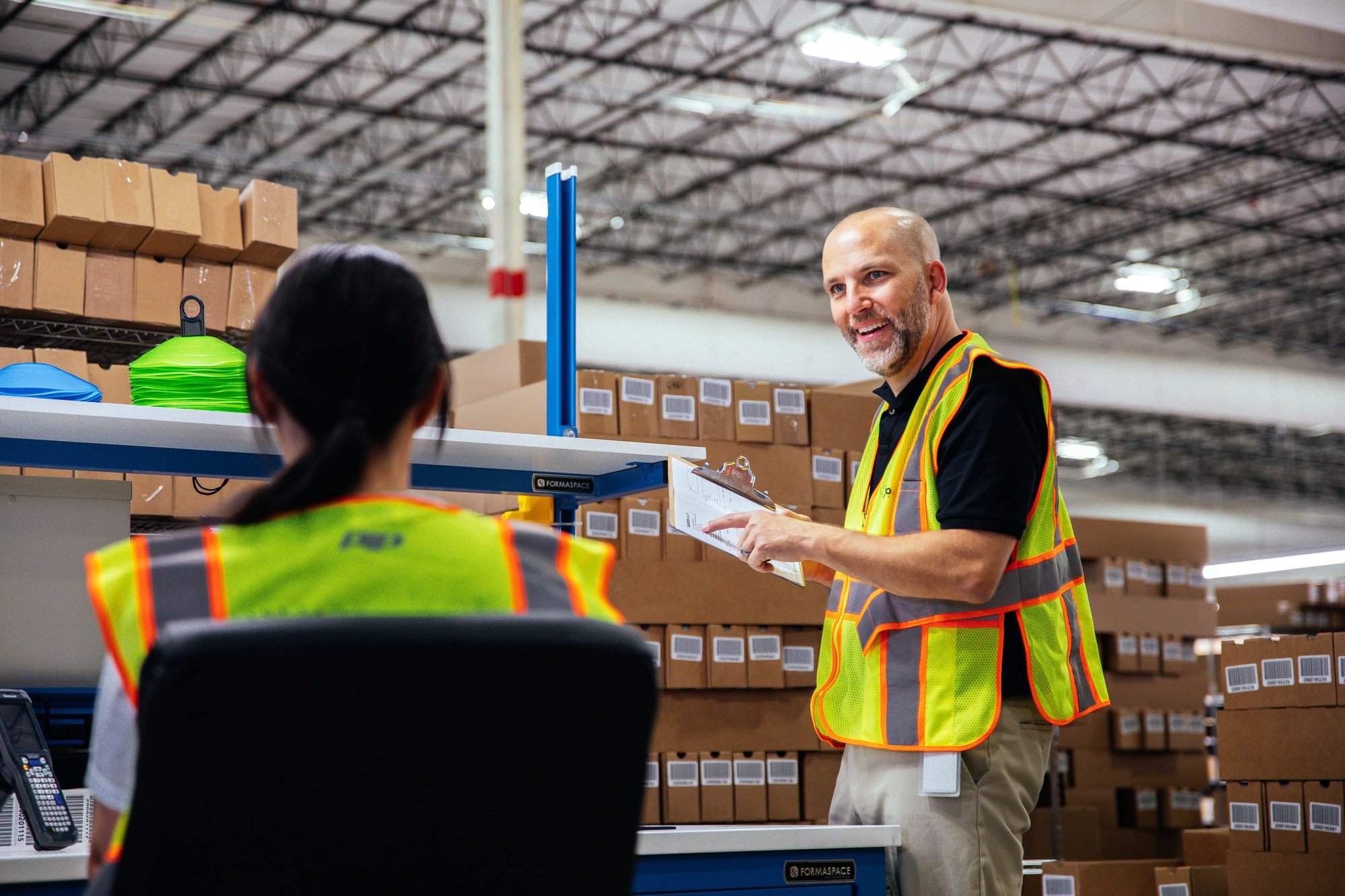Warehouse Worker with Supervisor